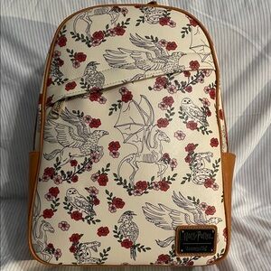 Loungefly Cream and Brown Harry Potter Backpack